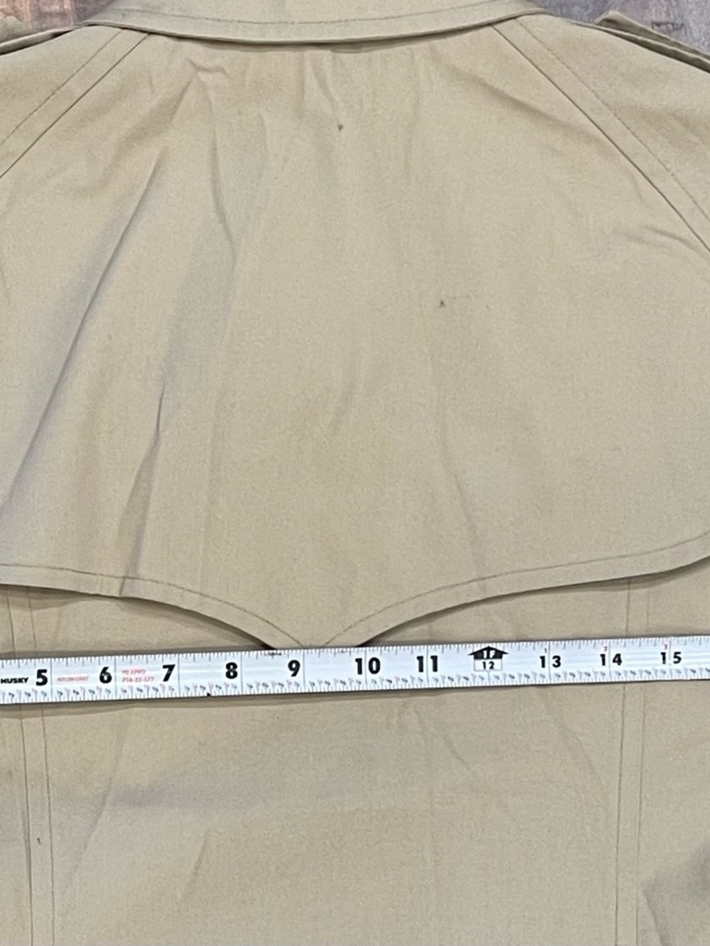 Vintage 80’s London Fog Khaki Double-Breasted Trench Coat woman’s size 12 - Picture 8 of 10